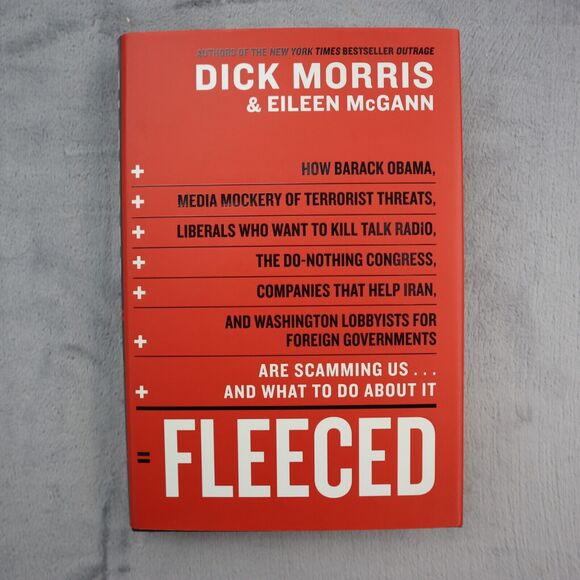 Fleeced Catastrophe Dick Morris Eileen McGann Hardcover Dustcover Set Of 2 - Picture 8 of 16